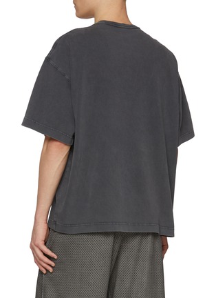 Back View - Click To Enlarge - ALEXANDERWANG - Embossed Logo Hem Short Sleeve Cotton T-shirt