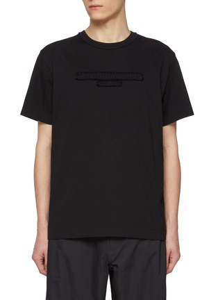 Main View - Click To Enlarge - ALEXANDERWANG - Distressed Logo Appliqué Cotton T-Shirt