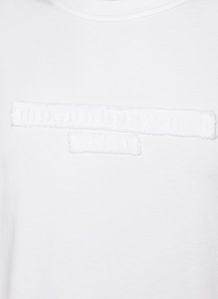  - ALEXANDERWANG - Distressed Logo Appliqué Cotton T-Shirt