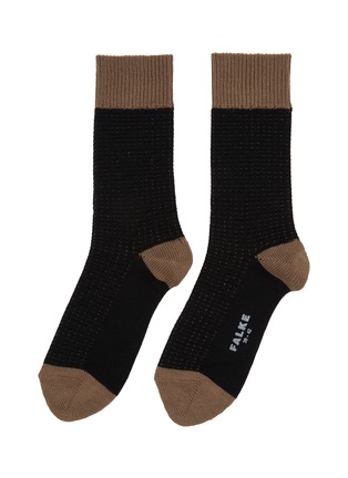 Main View - Click To Enlarge - FALKE - Expanded Shadow Stripe Crew Socks