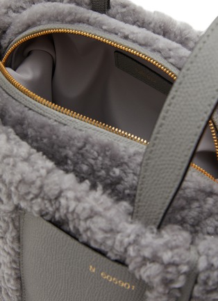 Detail View - Click To Enlarge - VALEXTRA - Mini Shearling Leather Bucket Bag