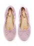 Detail View - Click To Enlarge - SAM EDELMAN - Felicia Patent Suede Ballerina Flats