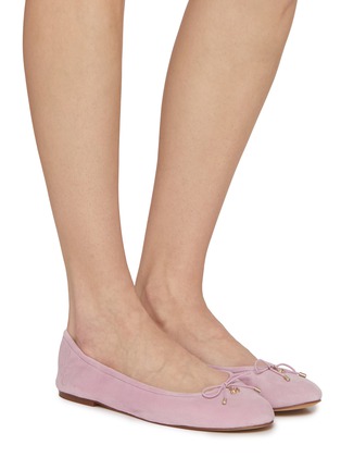 Figure View - Click To Enlarge - SAM EDELMAN - Felicia Patent Suede Ballerina Flats