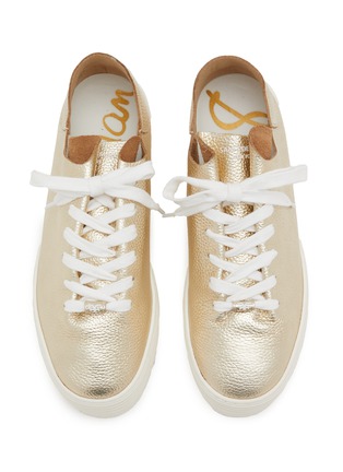 Detail View - Click To Enlarge - SAM EDELMAN - Pippy Platformed Leather Lace-Up Sneakers