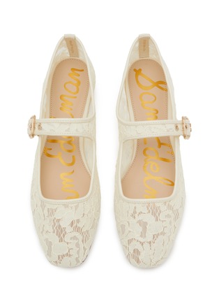 Detail View - Click To Enlarge - SAM EDELMAN - Michaela Lace Mary Jane Flats