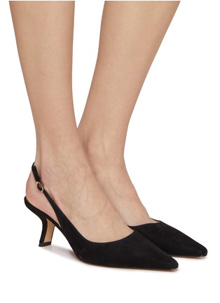 Figure View - Click To Enlarge - SAM EDELMAN - Bianka 60 Suede Slingbacks Pumps