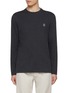 Main View - Click To Enlarge - BRUNELLO CUCINELLI - Logo Embroidered Crewneck Cotton T-shirt