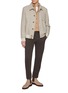 Figure View - Click To Enlarge - BRUNELLO CUCINELLI - Camp Collar Pocket Virgin Wool Bomber Jacket