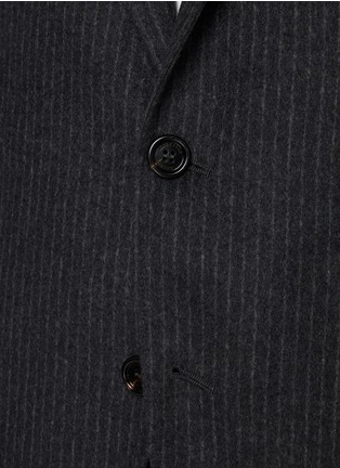 Detail View - Click To Enlarge - BRUNELLO CUCINELLI - Notch Lapel Single Breasted Pinstripe Wool Cashmere Suit