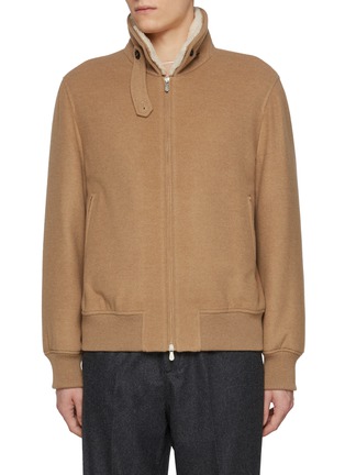 Main View - Click To Enlarge - BRUNELLO CUCINELLI - Stand Collar Cashmere Blouson Jacket