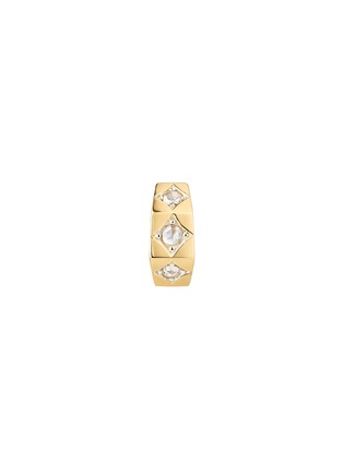 Detail View - Click To Enlarge - MARIE LICHTENBERG - Ecrou Diamond 18K Gold Single Earring