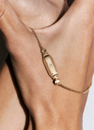 Detail View - Click To Enlarge - MARIE LICHTENBERG - Micro Coco Diamond 18K Gold Locket Necklace