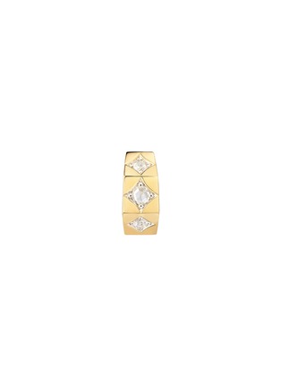 Detail View - Click To Enlarge - MARIE LICHTENBERG - Ecrou Diamond 18K Gold Single Earring