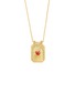 Detail View - Click To Enlarge - MARIE LICHTENBERG - Heart Diamond 18K Gold Scapular Chain Necklace