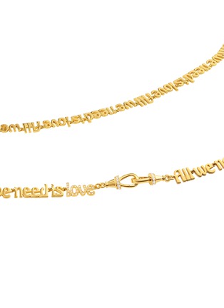 Detail View - Click To Enlarge - MARIE LICHTENBERG - All You Need Is Love Diamond 18K Gold Chain Necklace