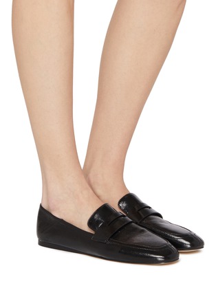 Figure View - Click To Enlarge - PEDDER RED - Andie Leather Loafers