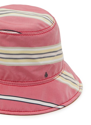 Detail View - Click To Enlarge - MAISON MICHEL - Fredo Silk Stripey Bucket Hat