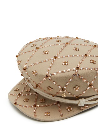 Detail View - Click To Enlarge - MAISON MICHEL - Abby Embellished Wool Breton Hat