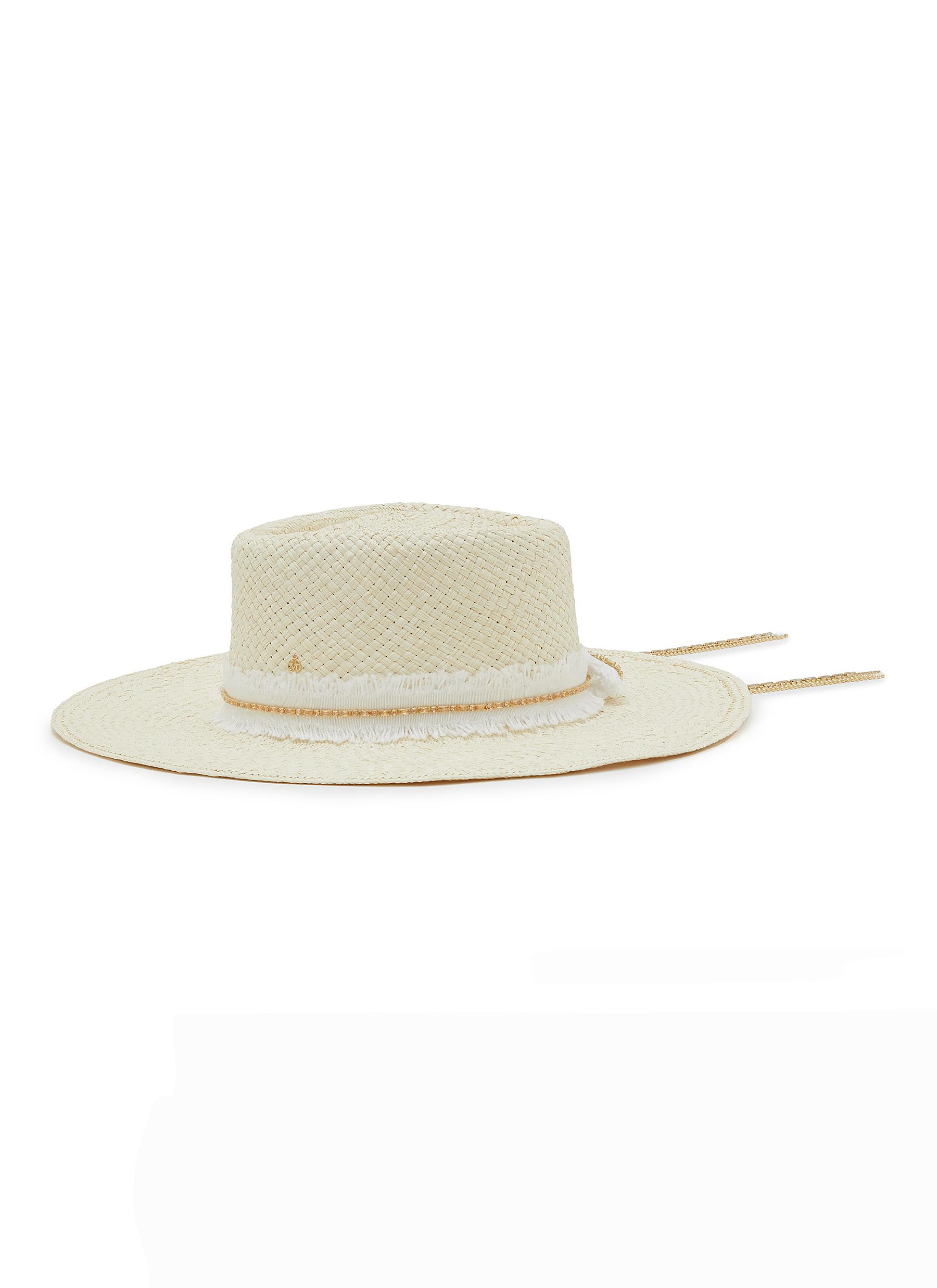 Brune Brisa Denim Trim Fedora Hat