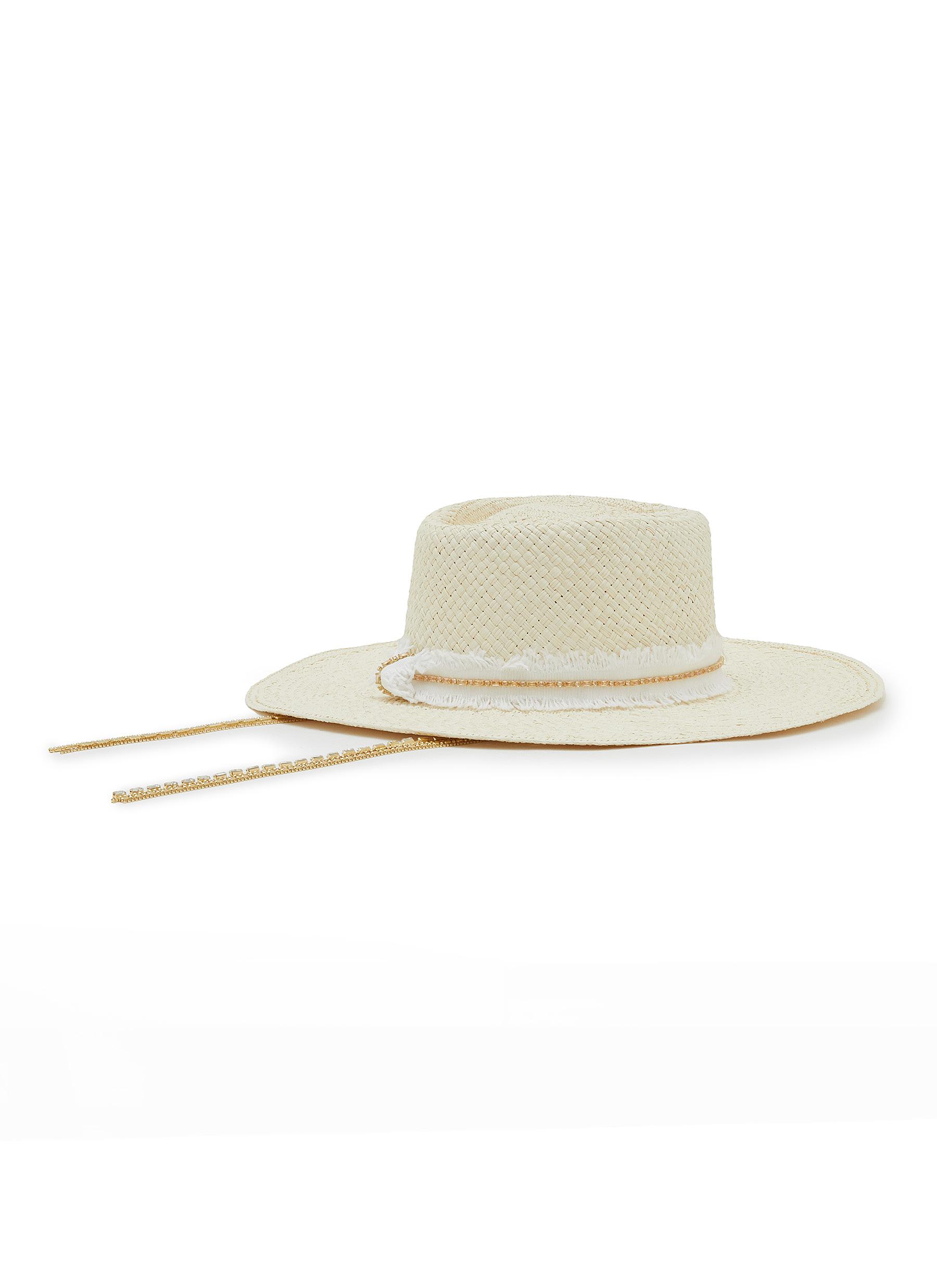 Brune Brisa Denim Trim Fedora Hat - Thumbnail 2