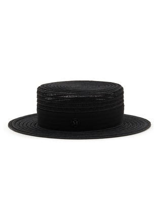 Main View - Click To Enlarge - MAISON MICHEL - Kiki Hemp Straw Canapa Boater Hat