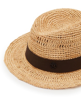 Detail View - Click To Enlarge - MAISON MICHEL - Elias Raffia Fedora Hat