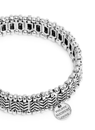 Detail View - Click To Enlarge - PHILIPPE AUDIBERT - 'Watson' chevron bead elastic bracelet