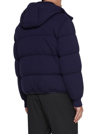 Back View - Click To Enlarge - ZEGNA - Oasi Cashmere Hooded Puffer Jacket