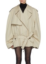 BALENCIAGA | Oversized Cropped Cotton Trench Coat | Women