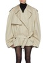 Main View - Click To Enlarge - BALENCIAGA - Oversized Cropped Cotton Trench Coat