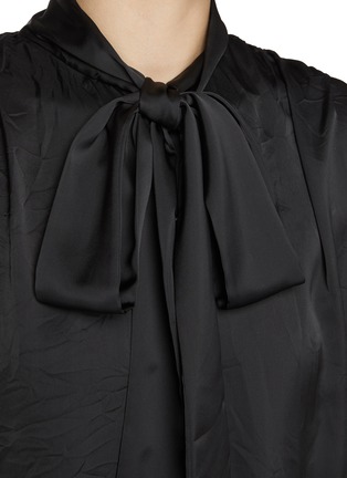  - BALENCIAGA - Double Sleeve Satin Blouse