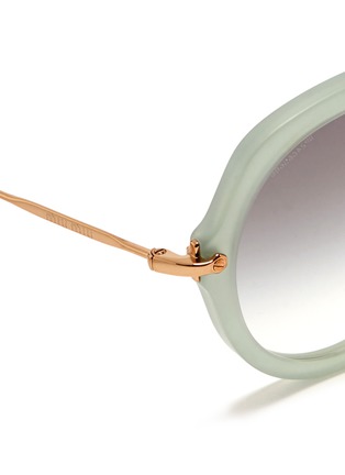 Detail View - Click To Enlarge - MIU MIU - Oversize round frame matte acetate sunglasses