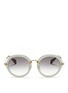 Main View - Click To Enlarge - MIU MIU - Oversize round frame matte acetate sunglasses