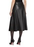 Back View - Click To Enlarge - BALENCIAGA - Shiny Grained Leather A-line Skirt