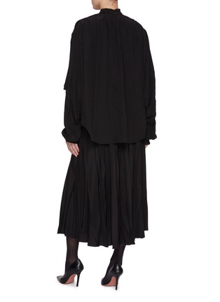 Back View - Click To Enlarge - BALENCIAGA - Double Sleeve Silk Dress