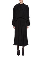 【送料&関税込】Balenciaga Sand Silk Blend Dress BALENCIAGA | Double Sleeve Silk Dress | Women | Lane Crawford