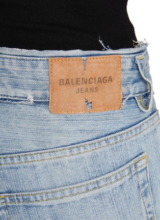  - BALENCIAGA - Washed Distressed Waist Denim Jeans