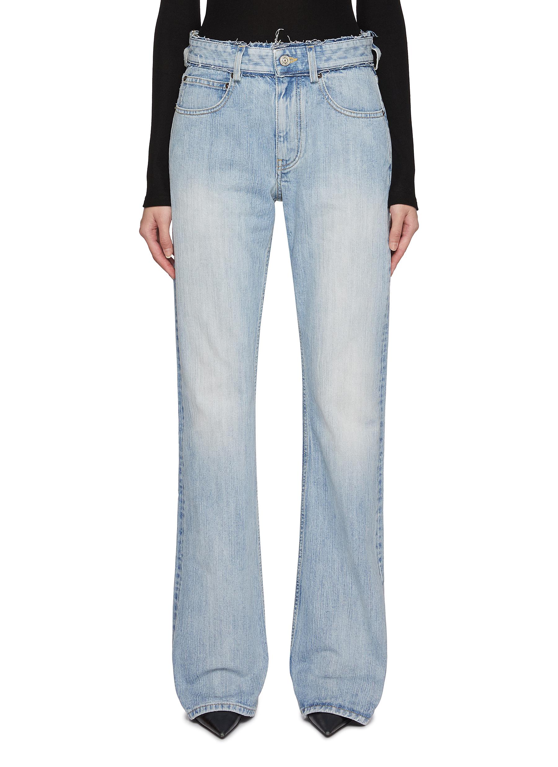 BALENCIAGA | Washed Distressed Waist Denim Jeans | Women