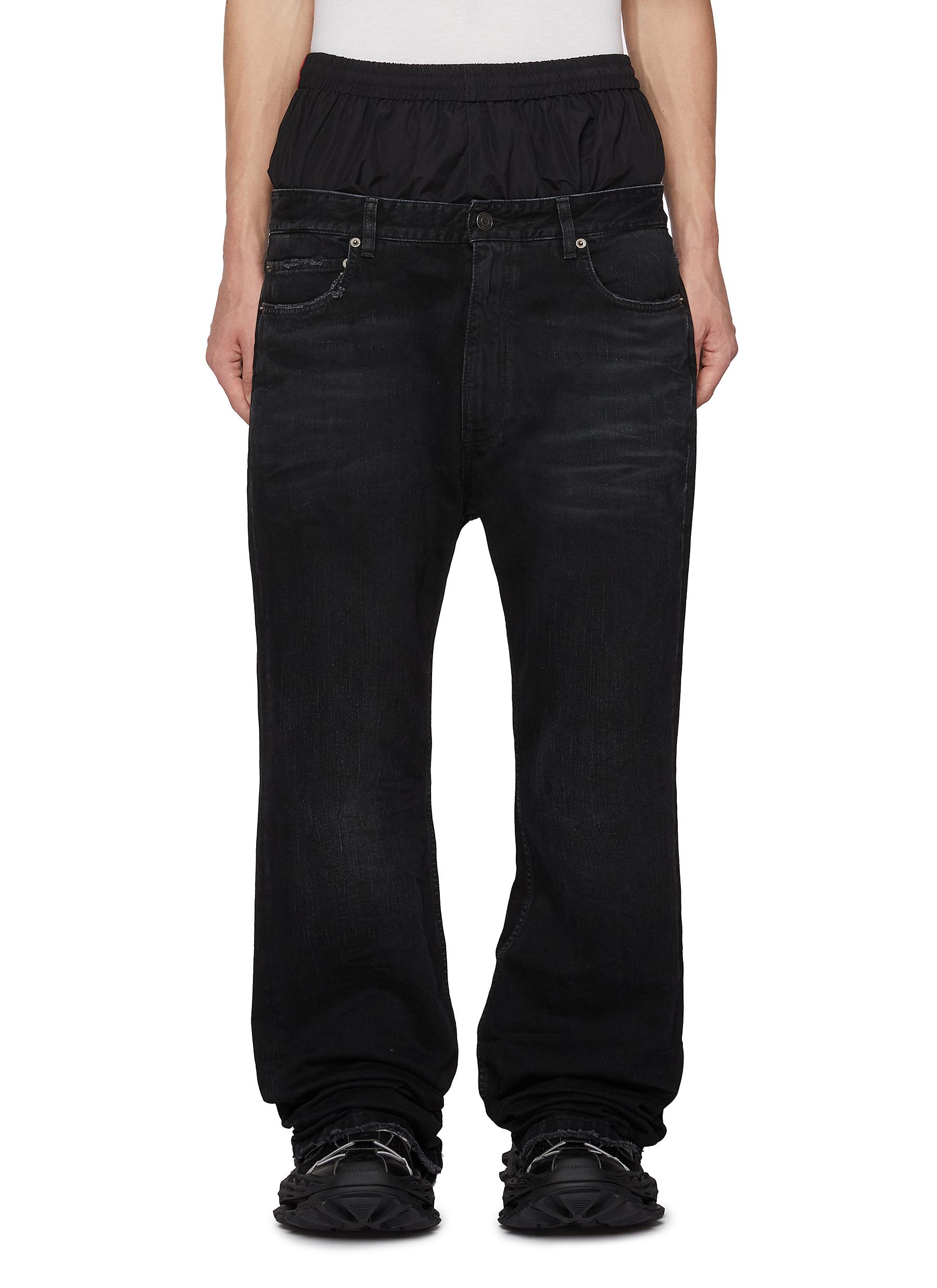 BALENCIAGA | Double Layered Dark Wash Jeans | Men | Lane Crawford