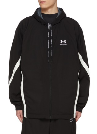 Main View - Click To Enlarge - BALENCIAGA - x Under Armour Reversible Hooded Windbreaker Jacket