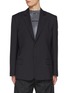 Main View - Click To Enlarge - BALENCIAGA - Notch Lapel Single Breasted Logo Patch Blazer