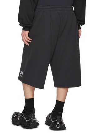 Back View - Click To Enlarge - BALENCIAGA - x Under Armour  Logo Cotton Sweatshorts