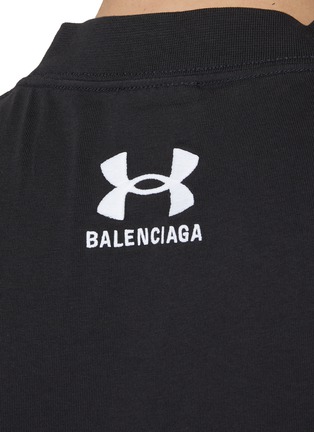  - BALENCIAGA - x Under Armour Mock Neck Logo Cotton T-Shirt