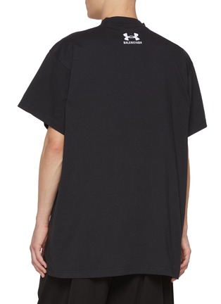 Back View - Click To Enlarge - BALENCIAGA - x Under Armour Mock Neck Logo Cotton T-Shirt