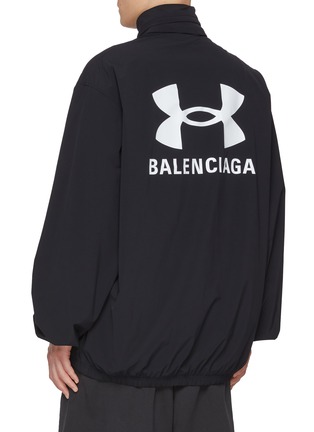 Back View - Click To Enlarge - BALENCIAGA - x Under Armour Hidden Hood Logo Track Jacket