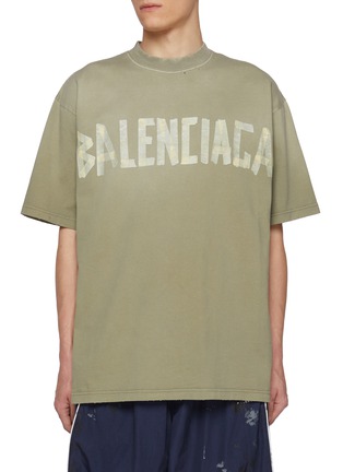 Main View - Click To Enlarge - BALENCIAGA - Tape Logo Cotton T-shirt