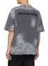 Back View - Click To Enlarge - BALENCIAGA - Acid Wash Finish Logo Cotton T-shirt