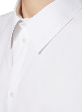  - BALENCIAGA - Logo Embroidered Collar Cotton Shirt