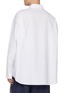 Back View - Click To Enlarge - BALENCIAGA - Logo Embroidered Collar Cotton Shirt