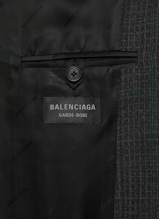  - BALENCIAGA - Oversized Checkered Single Breasted Wool Blazer